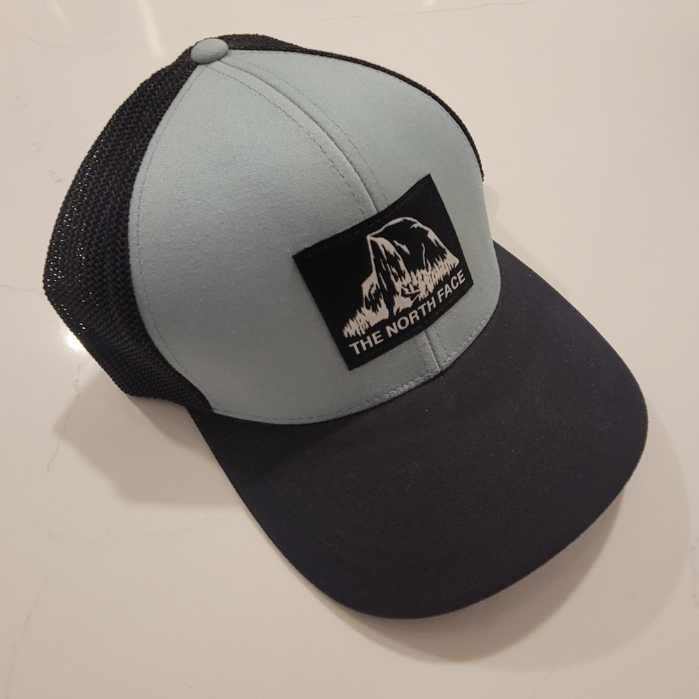 The North Face Light Blue and Black Cap